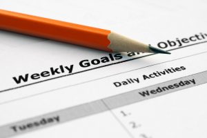 Weekly goals and objectives